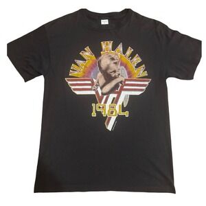 Vintage Van Halen 1984‎ Concert T Shirt 80s Rock Band Tee XL